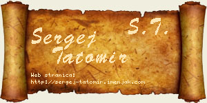 Sergej Tatomir vizit kartica